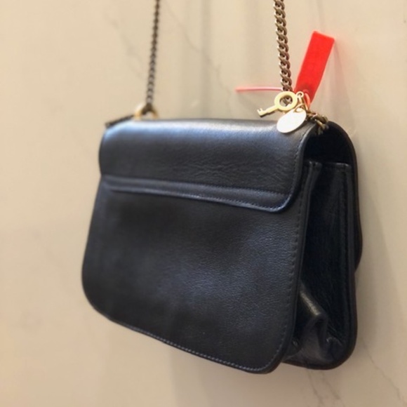 Limited Edition IMPECCABLE SeeBy Chloe Lois Black Leather Studded Chain Bag - Picture 8 of 16